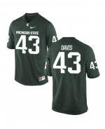 Men's Ed Davis Michigan State Spartans #43 Nike NCAA Green Authentic College Stitched Football Jersey GB50N12BO